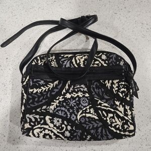 Vera Bradley Elegant Black and Cream Crossbody Bag